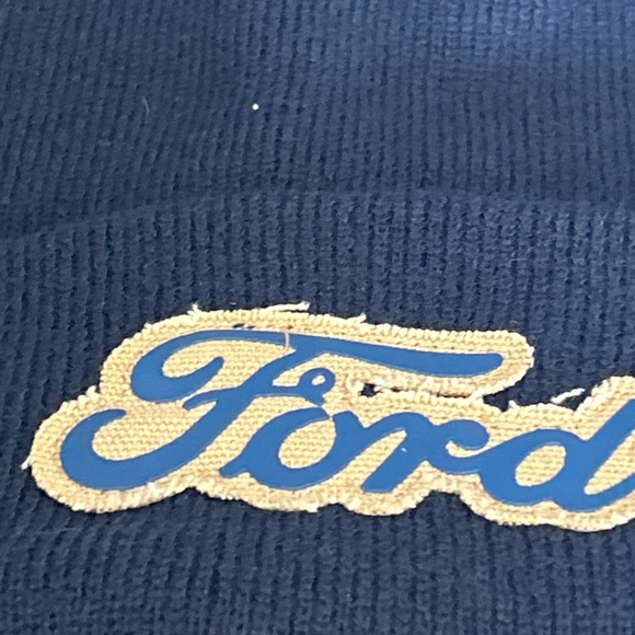 Ford Mustang Men’s Two Pack Beanies Navy & Gold Branded W/logo License Set Of 2 - Picture 5 of 13